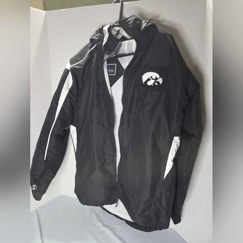 Holloway Iowa Hawkeyes Black and White Windbreaker Jacket